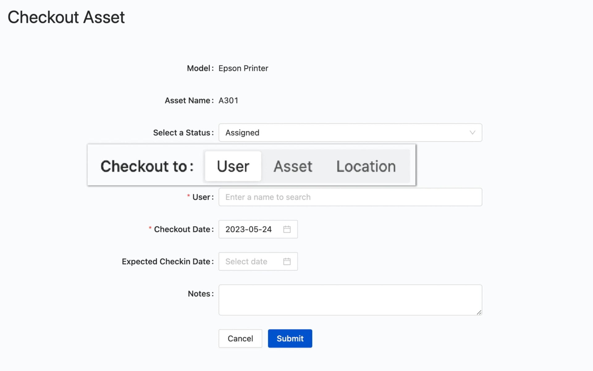 Asset offboarding